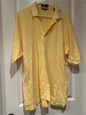 Descente Men's Pale Yellow Polo Shirt